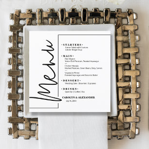 Chic White Menu
