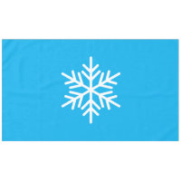 Chic White Nordic Snowflake On Pretty Azure Blue