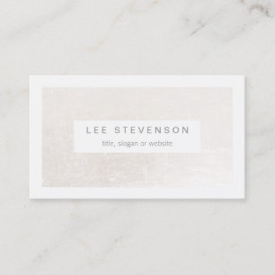 Chic White on Shimmery White Elegant Modern Business Card