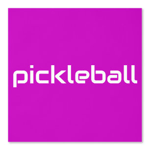 Chic White PICKLEBALL Text On Bright Tropical Pink Wallpaper