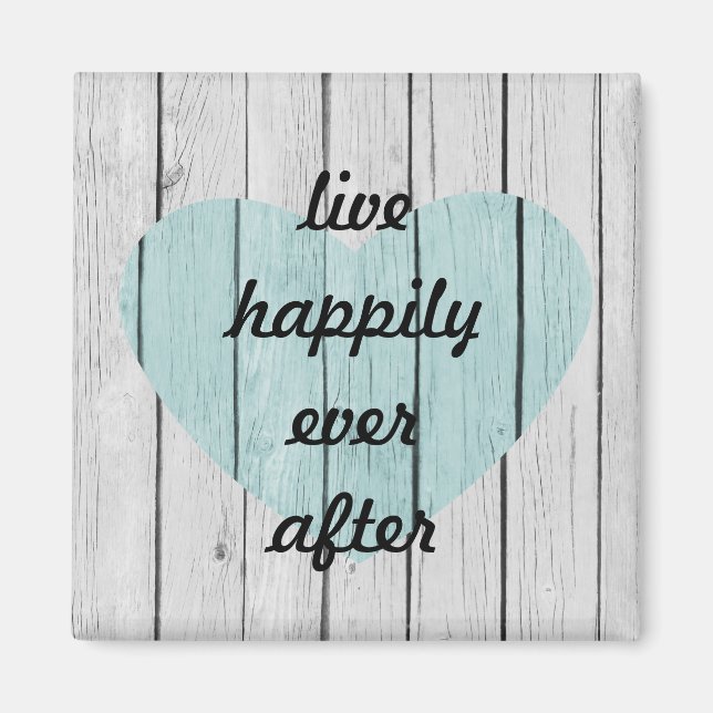 Chic White Rustic Wood Magnet (Front)