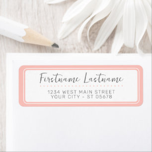 Chic White Simple Styled Typography Script Label