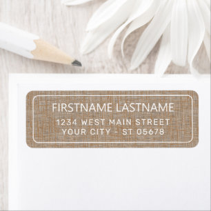 Chic White Simple Styled Typography Script Label