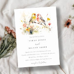 Chic Wild Botanical Watercolor Love Birds Wedding Invitation<br><div class="desc">It’s very easy to customise,  with your personal details. If you need any other matching product or customisation,  kindly message via Zazzle.</div>