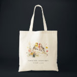 Chic Wild Botanical Watercolor Love Birds Wedding Tote Bag<br><div class="desc">It’s very easy to customise,  with your personal details. If you need any other matching product or customisation,  kindly message via Zazzle.</div>