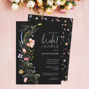 Chic Wildflower Bridal Shower Invitation