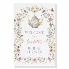 Chic Wildflower Bridal Shower Tea Party Welcome 