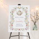 Chic Wildflower Bridal Shower Tea Party Welcome 