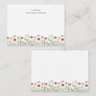 Chic Wildflower Floral Note Cards
