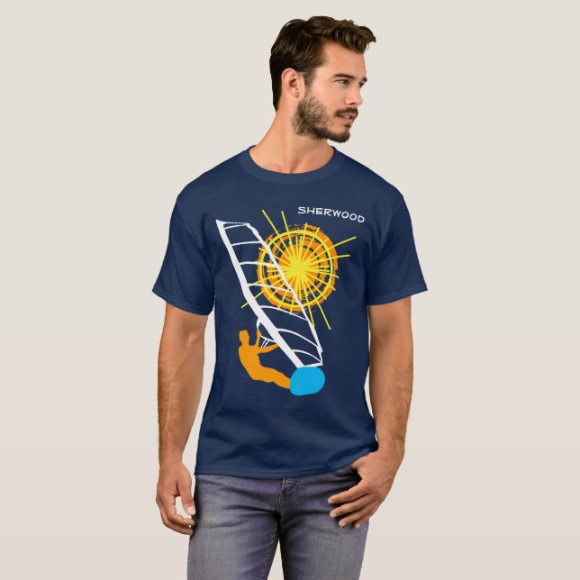 Chic Windsurfer Funny customisable T-Shirt (Front Full)