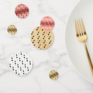 Chic Wine Bottle & Glass Party Confetti