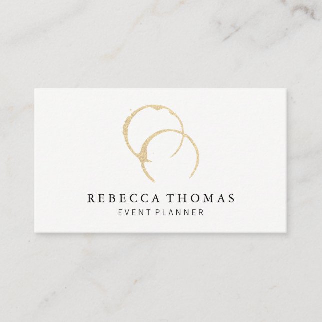 Chic Wine Stain Business Card (Front)