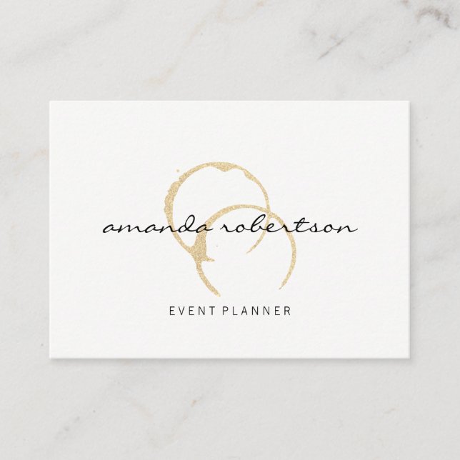 Chic Wine Stain Business Card (Front)