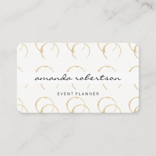 Chic Wine Stain Pattern Business Card