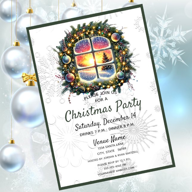 Chic Winter Wonderland Christmas Party Invitation (Creator Uploaded)