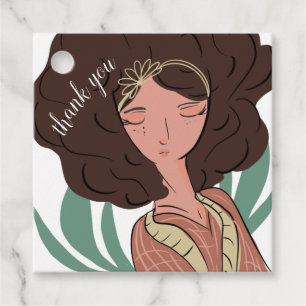 Chic Woman Plant Lover Blogger Thank You Favour Tags