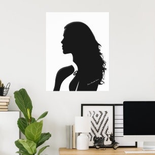 Chic Woman Profile – Minimalist Contemporary Art Poster