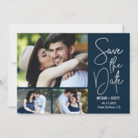 Chic Writing EDITABLE COLOR Save The Date Card