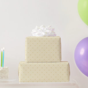 Chic Yellow Dots Birthday Wrapping Paper