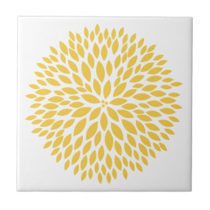 Chic Yellow Floral Tile