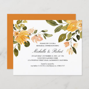 Chic Yellow green floral Wedding rehearsal dinner