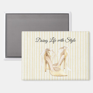 Chic Yellow High Heels Magnet