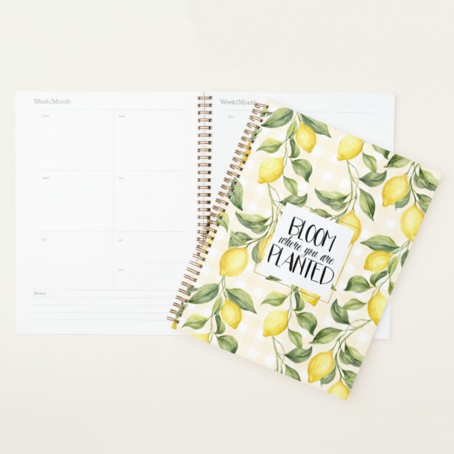 Chic Yellow Lemons Bloom Planner (Display)