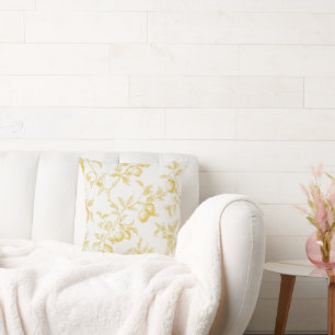 Chic Yellow Lemons Cushion