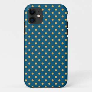 Chic Yellow on Teal Polka Dot iPhone 5/5s Case