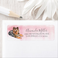 Chic Yorkie Return Address Label