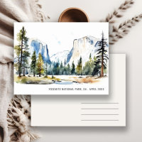 Chic Yosemite National Park CA Watercolor Travel