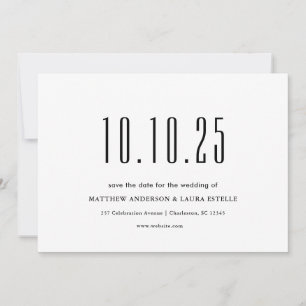 Chic Your Wedding Date Non-Photo Save The Date Invitation