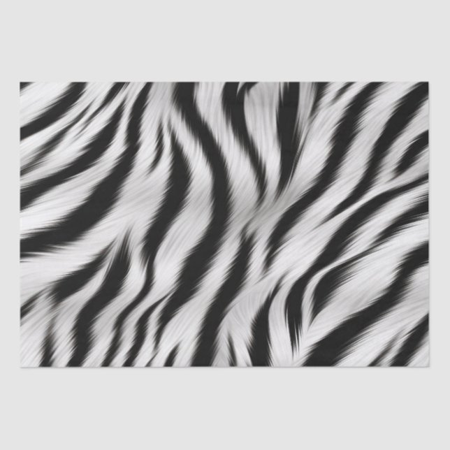 Chic Zebra Animal Print Bridal Shower Tissue Paper (Front)