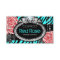 Chic Zebra Print and Vintage Roses Business Cards