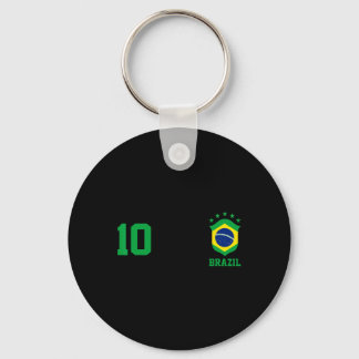 Chica Brazil Flag Brazilian Pride Soccer Jersey No Key Ring