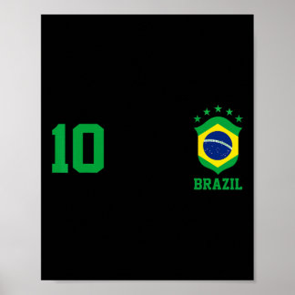 Chica Brazil Flag Brazilian Pride Soccer Jersey No Poster