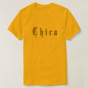 Chica Gothic Blackletter Movie Slogan T-Shirt