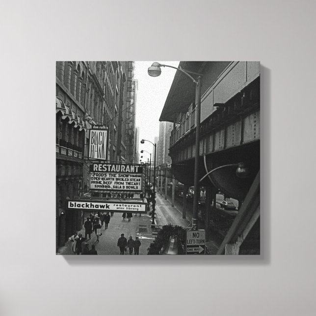 Chicago 1960's Blackhawk Restaurant Sign Street (Front)