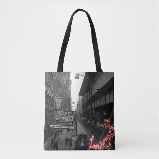 Chicago 1960's Blackhawk Restaurant Sign Street Tote Bag (Front)