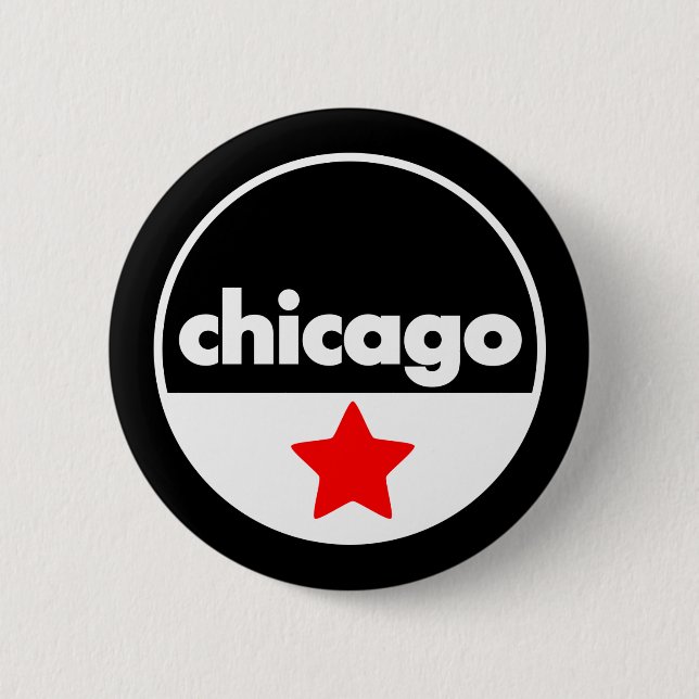 Chicago 6 Cm Round Badge (Front)