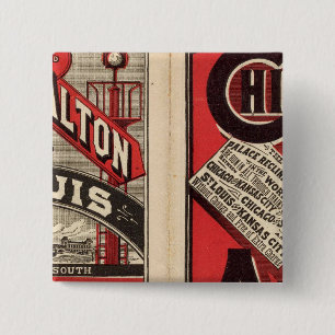 Chicago and Alton Railroad 15 Cm Square Badge