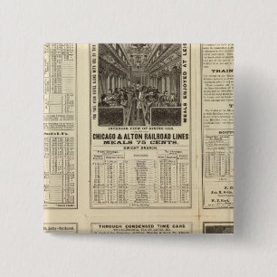 Chicago and Alton Railroad 2 15 Cm Square Badge