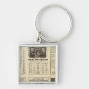 Chicago and Alton Railroad 2 Key Ring