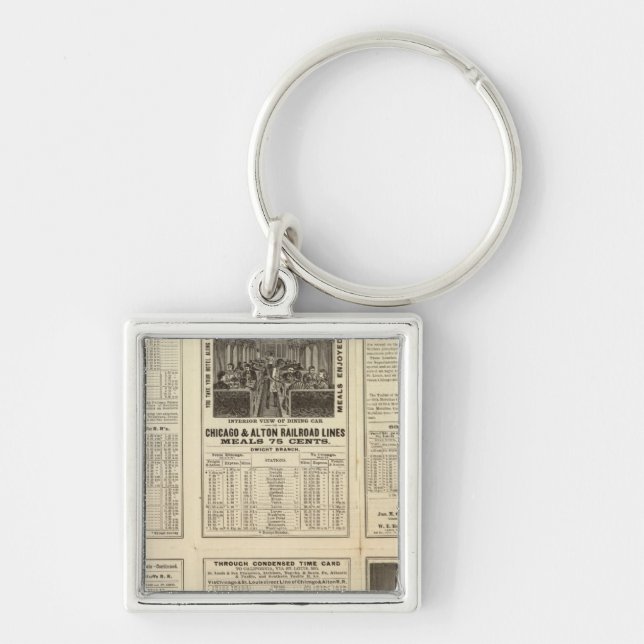 Chicago and Alton Railroad 2 Key Ring (Front)