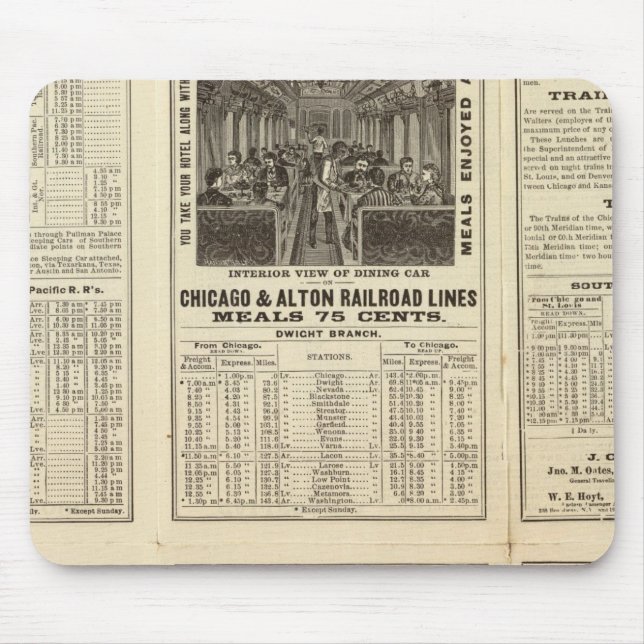 Chicago and Alton Railroad 2 Mouse Pad (Front)