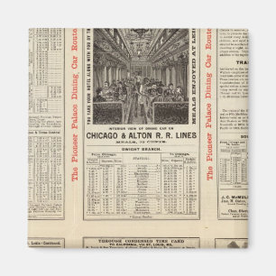 Chicago and Alton Railroad 3 Magnet