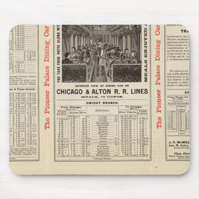 Chicago and Alton Railroad 3 Mouse Pad (Front)