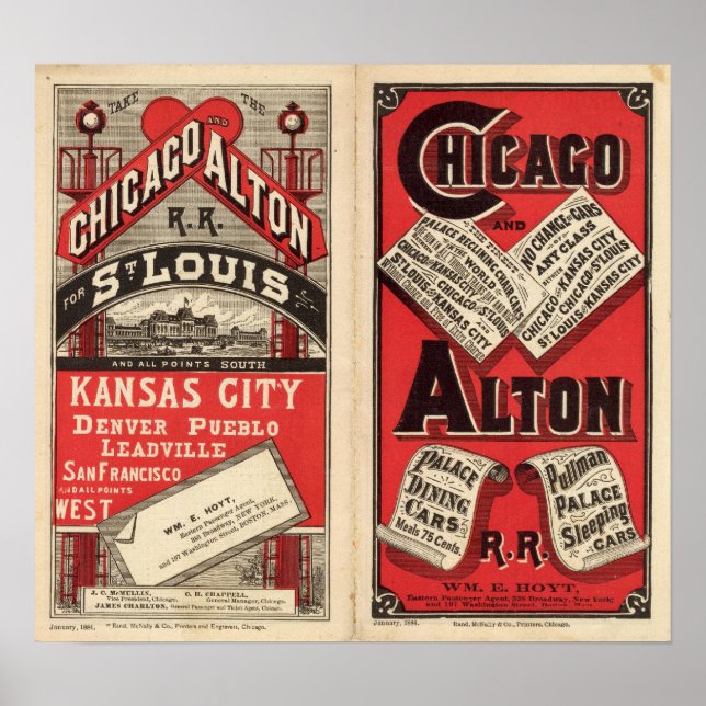 Chicago and Alton Railroad Poster (Front)