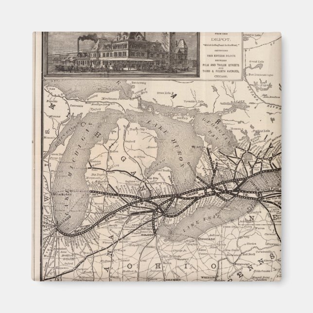Chicago and Grand Trunk Railway Magnet (Front)