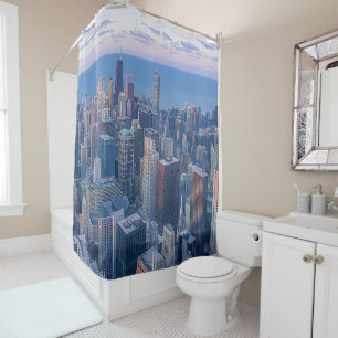 Chicago Architectural Buildings Artwork   Shower Curtain